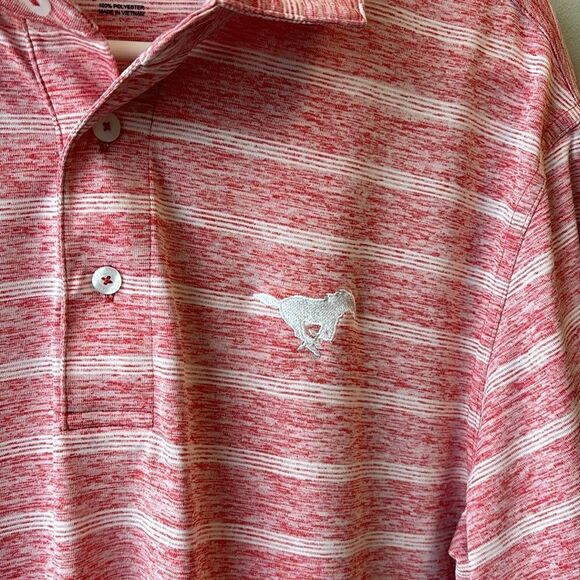 Oxford America polo red and white stripes medium mustang - Picture 2 of 6